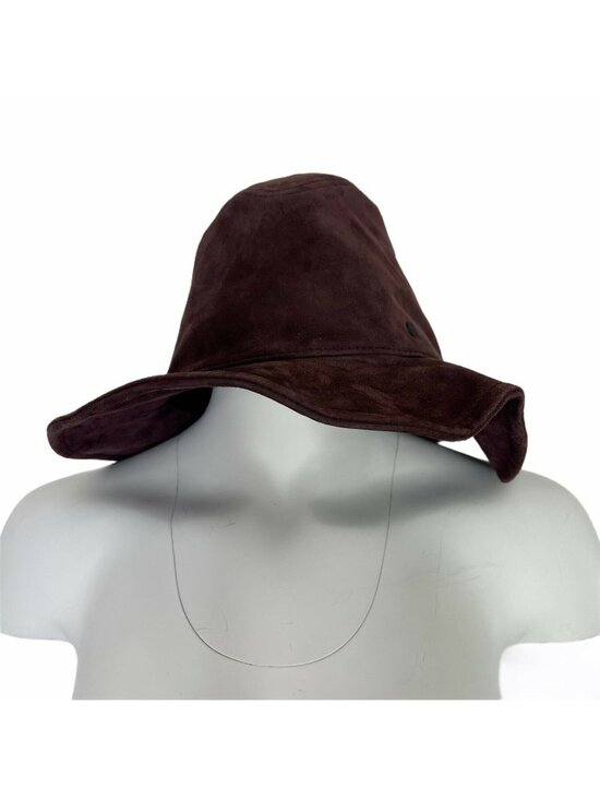 Maison Michel Suede Leather Bucket Hat M Dark Purple Aubergine main image 16